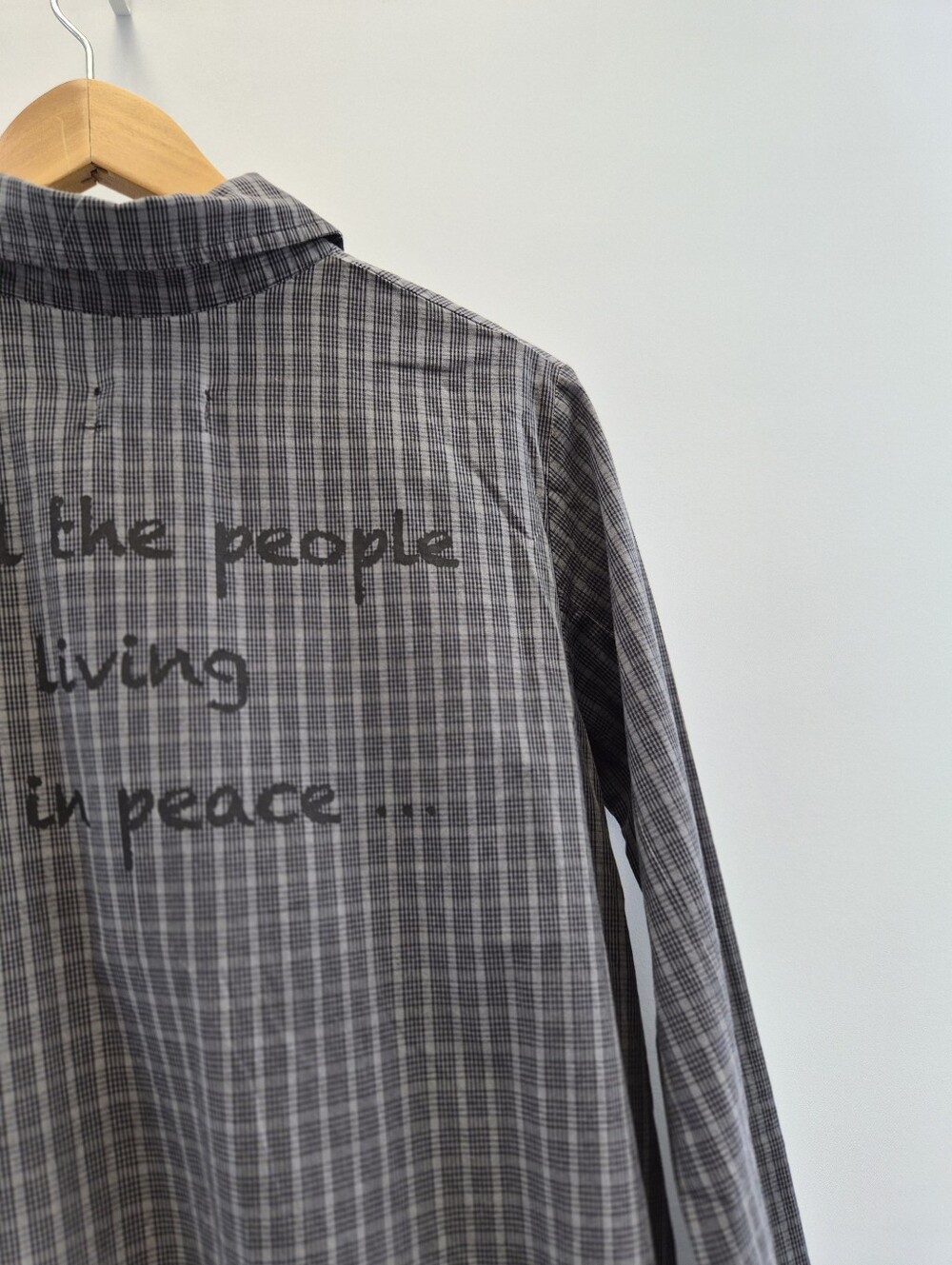 Luukaa Dark Academia Grunge Plaid Grid Tunic Shirt Dress Imagine Peace Size 8 - Picture 14 of 16